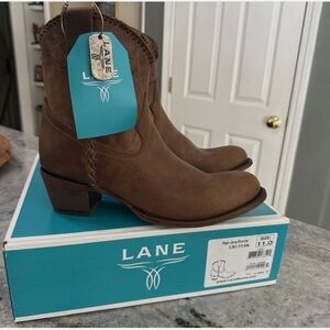 Lane Brown Leather Ankle Booties